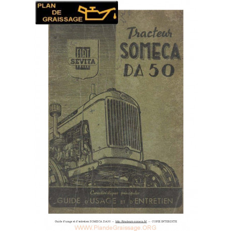 Someca Da50 L Tracteur Guide Entretien