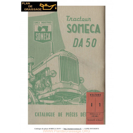 Someca Da50 L Tracteur List Pieces
