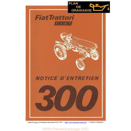 Someca Fiat 300 Tracteur Notice Entretien