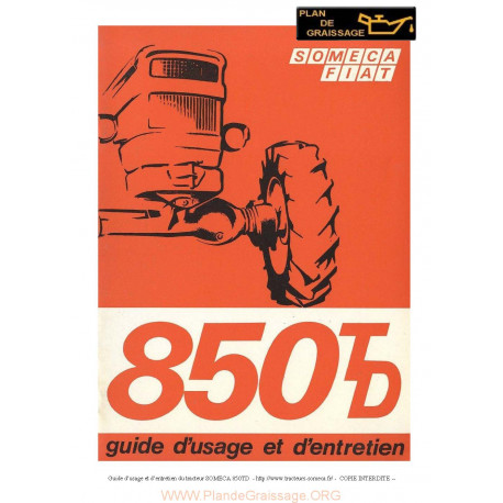Someca Fiat 850 Dt Tracteur List Pieces