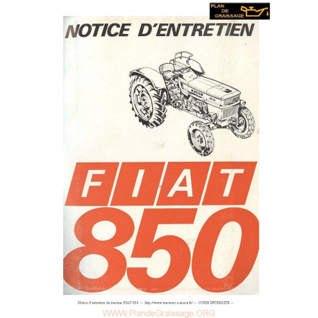 Someca Fiat 850 Super Dt Tracteur Guide Reparation