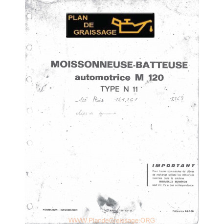 Someca M120 Pieces Detachees Part1 Moissonneuses