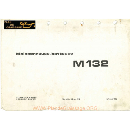 Someca M132 Moissonneuse Batteuse Technique