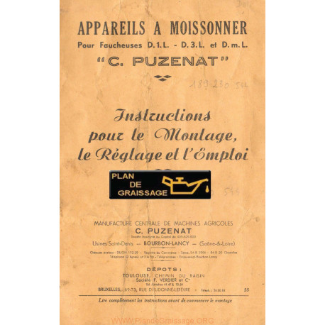 Someca Puzenat D1l D3l Faucheuses 1955