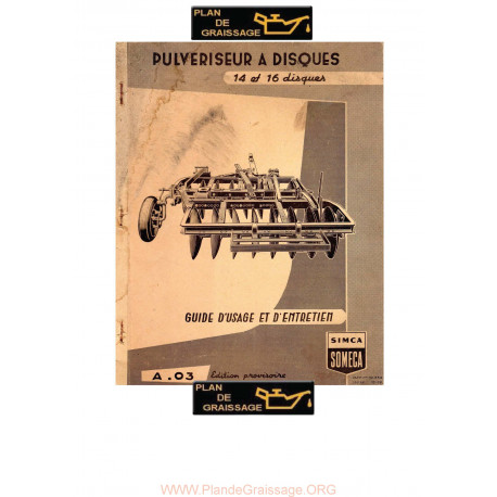 Someca Simca A 03 Pulveriseur A Disques