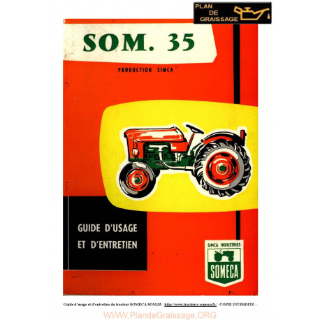 Someca Som 35 Tracteur Guide Entretien