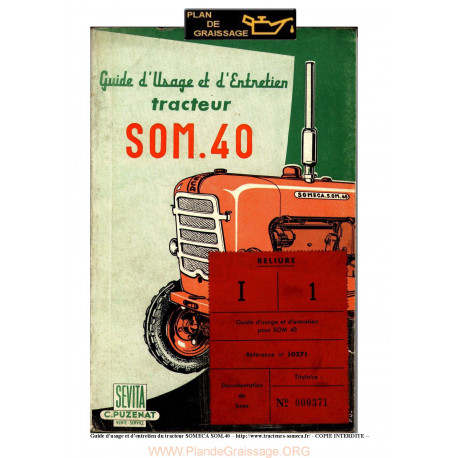 Someca Som 40 Tracteur Guide Entretien