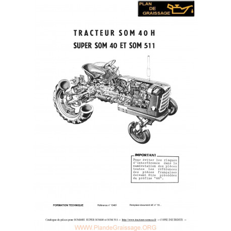 Someca Som 40h 511 Tracteur Pieces