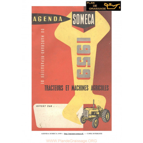 Someca Tracteur Agenda 1959
