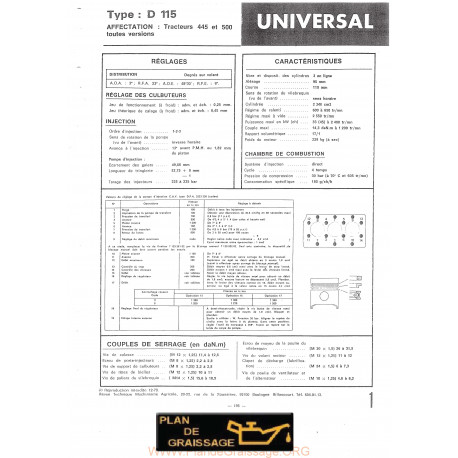 Universal D 115 Moteur