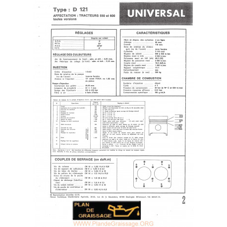 Universal D 121 Moteur