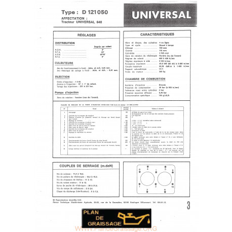 Universal D 121050 Moteur