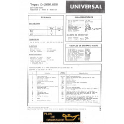 Universal D 2601 050 Moteur