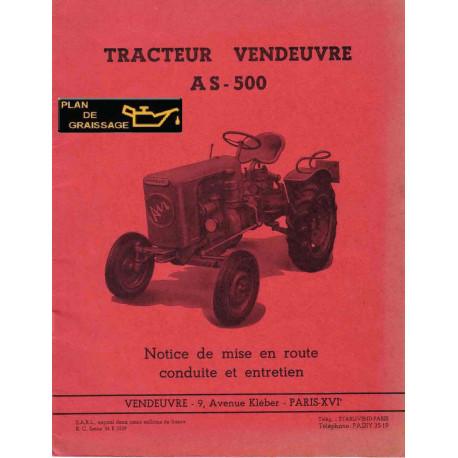 Vendeuvre As500 Notice