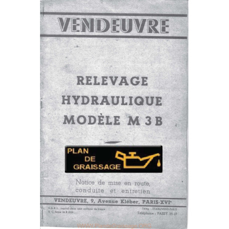 Vendeuvre M3b Notice