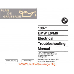 Bmw L6 M6 1987 Electrical Troubleshooting Manual