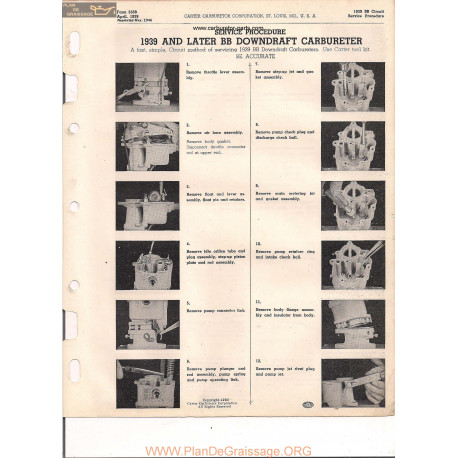 Carter Bb 1939 Downdraft Later 1946