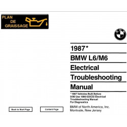 Bmw L6 M6 E24 Electrical Troubleshooting 1987