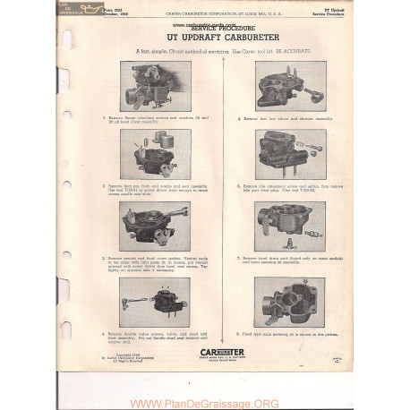 Carter Ut Manual 3525 Updraft 1949