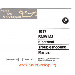 Bmw M3 1987 Electrical Troubleshooting Manual