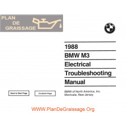 Bmw M3 1988 Electrical Troubleshooting Manual