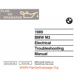 Bmw M3 1989 Electrical Troubleshooting Manual