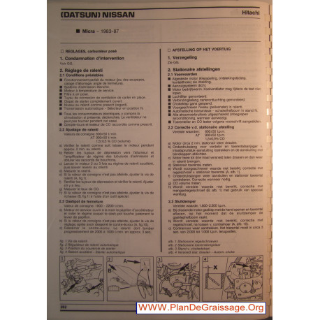 Hitachi Datsun Nissan Micra 1983 1987 Carburator