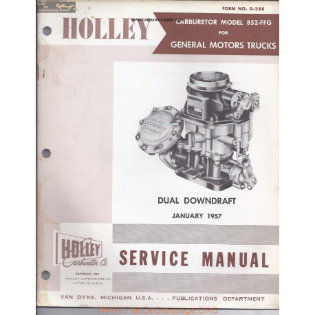 Holley 852 Ffg Gmc Manual