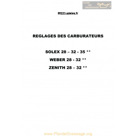 Renault Table Des Carburateur