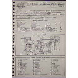 Solex 30 Pdist 2 Renault Estafette R2132 2112d F