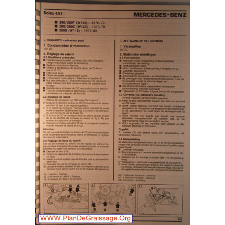 Solex 4a1 Mercedes Benz 250 280 S T C Carburator