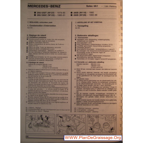 Solex 4a1 Pierburg Mercedes Benz 250 280tcs Carburator