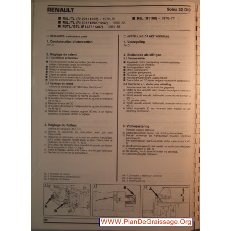 Solex 32 Dis Renault R5 Tl Gtl R1221 R1391 R1227 Carburator