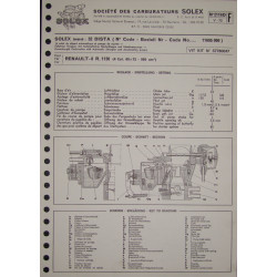 Solex 32 Dista Renault 8 R1130 2116d F