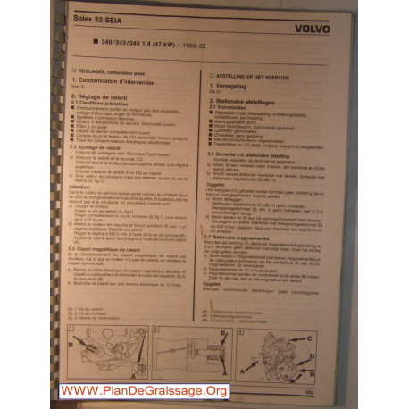 Solex 32 Eia Volvo 340 343 345 1400 1982 1983 Carburator