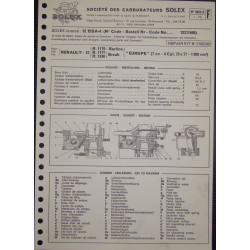 Solex 32 Eisa 4 Renault 12 R1170 R1171 R1330 3623a F