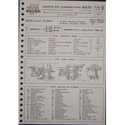 Solex 32 Eisa 4 Renault 12 R1170 R1171 R1330 3623c F