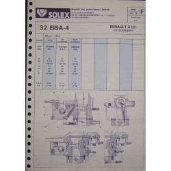 Solex 32 Eisa 4 Renault 4 Ls R1123 R2106 R2391 3668 F