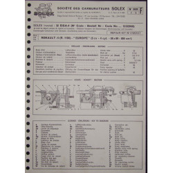 Solex 32 Eisa 4 Renault 6 R1180 3628 F