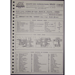 Solex 32 Eisa 4 Renault 6 R1180 3628a F