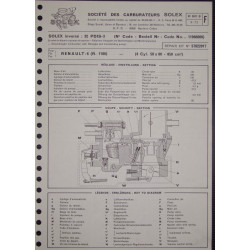 Solex 32 Pdis 3 Renault 6 R1180 3611b F