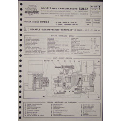 Solex 32 Pdis 4 Renault Estafette 1300 Europe 76 R2136 R2137 3636 F