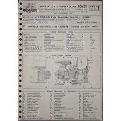 Solex 32 Pdis 4 Renault Estafette 1300 Europe R2136 R2137 3612a F