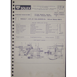 Solex 32 Seia Renault 4 Gtl R1128 3651 F