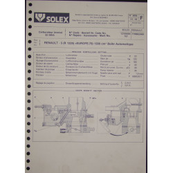 Solex 32 Seia Renault 5 R1225 3654 F