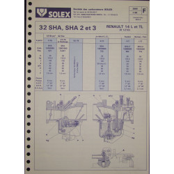 Solex 32 Sha Renault 14tl R1210 3669 F