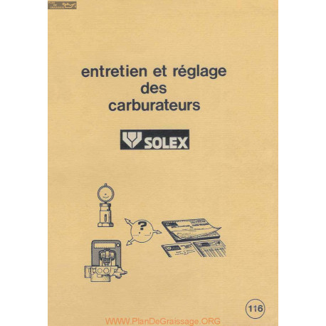 Solex Carbarateur Notice 116