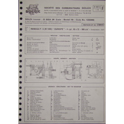 Solex Seia Renault 5 R1222 3627a F