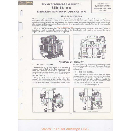 Stromberg Aa 1954 1955 Buick