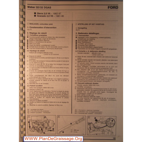 Weber 32 Dgav Ford Sierra Granada 2000 V6 Carburator